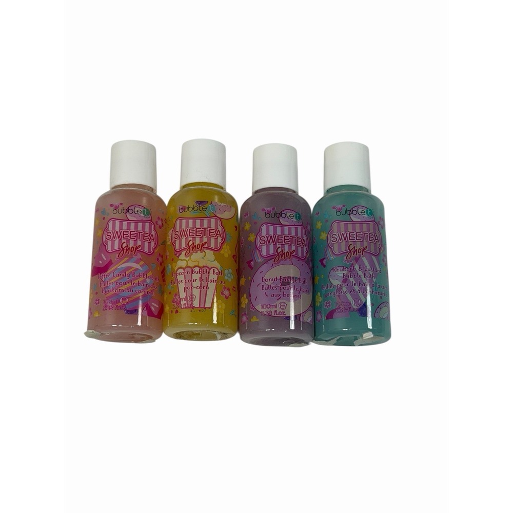 lot of 4  BUBBLE T SWEETEA SHOP bubble bath 3.38 oz 100 ml each‎